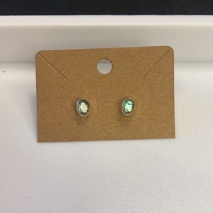 Labradorite stud earrings, Mounted in 925 sterling silver